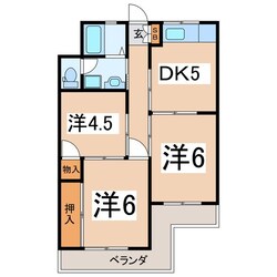 ビューハイム野中一番館の物件間取画像